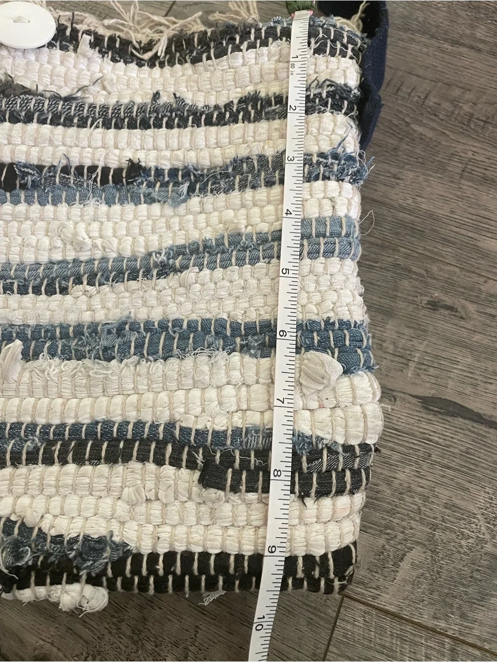 Woven Stripe Crossbody Bag - Navy & White